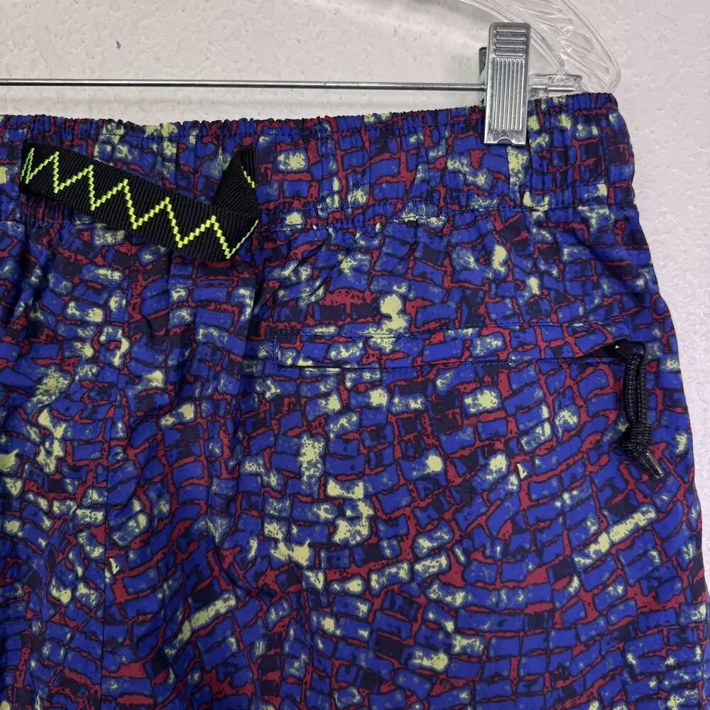 Nike ACG Shorts Mens Large Geo Print Hiking Athletic Outdoors Adjustable Belt